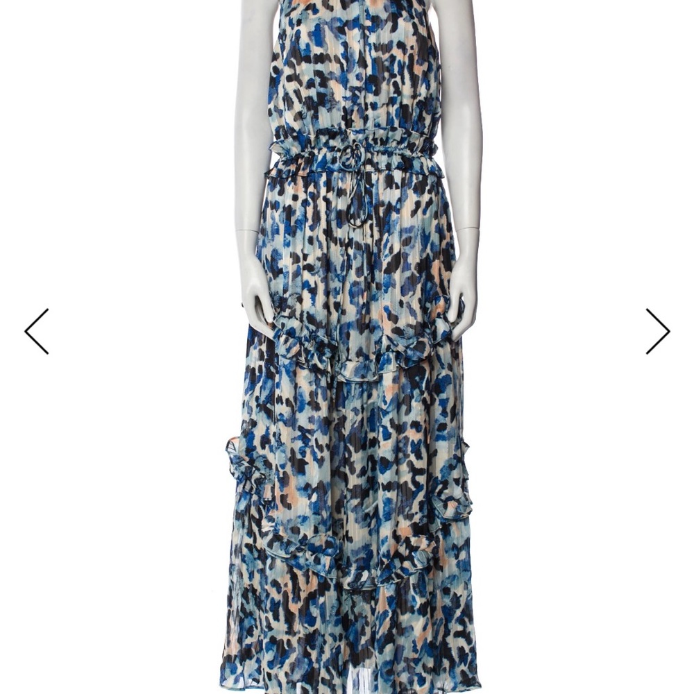 Elliatt Blue and Black Patterned Dress